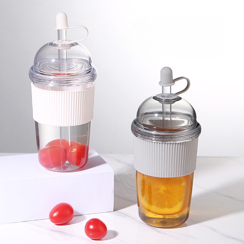Training Cup Straw - 630ML Straw Cup with Lid and