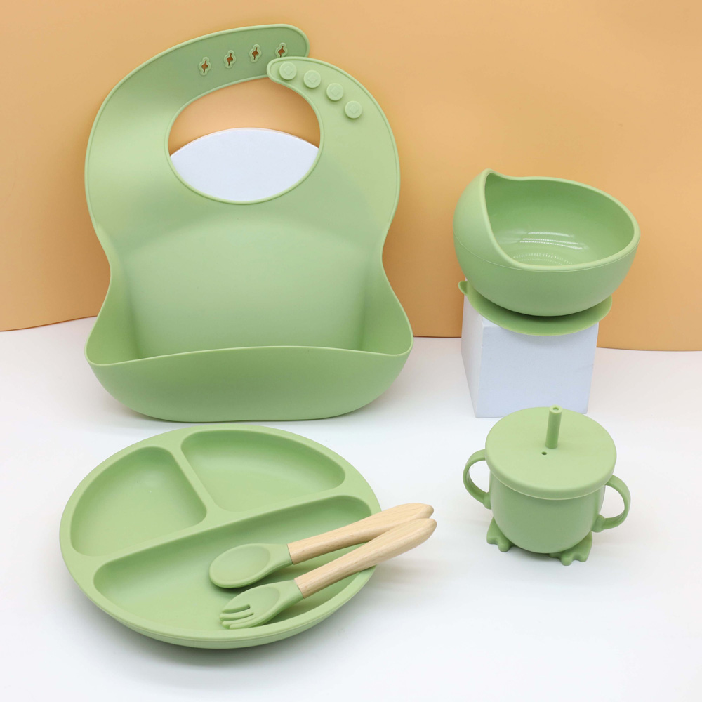 Baby Food Kids - Hot baby food tableware set bib
