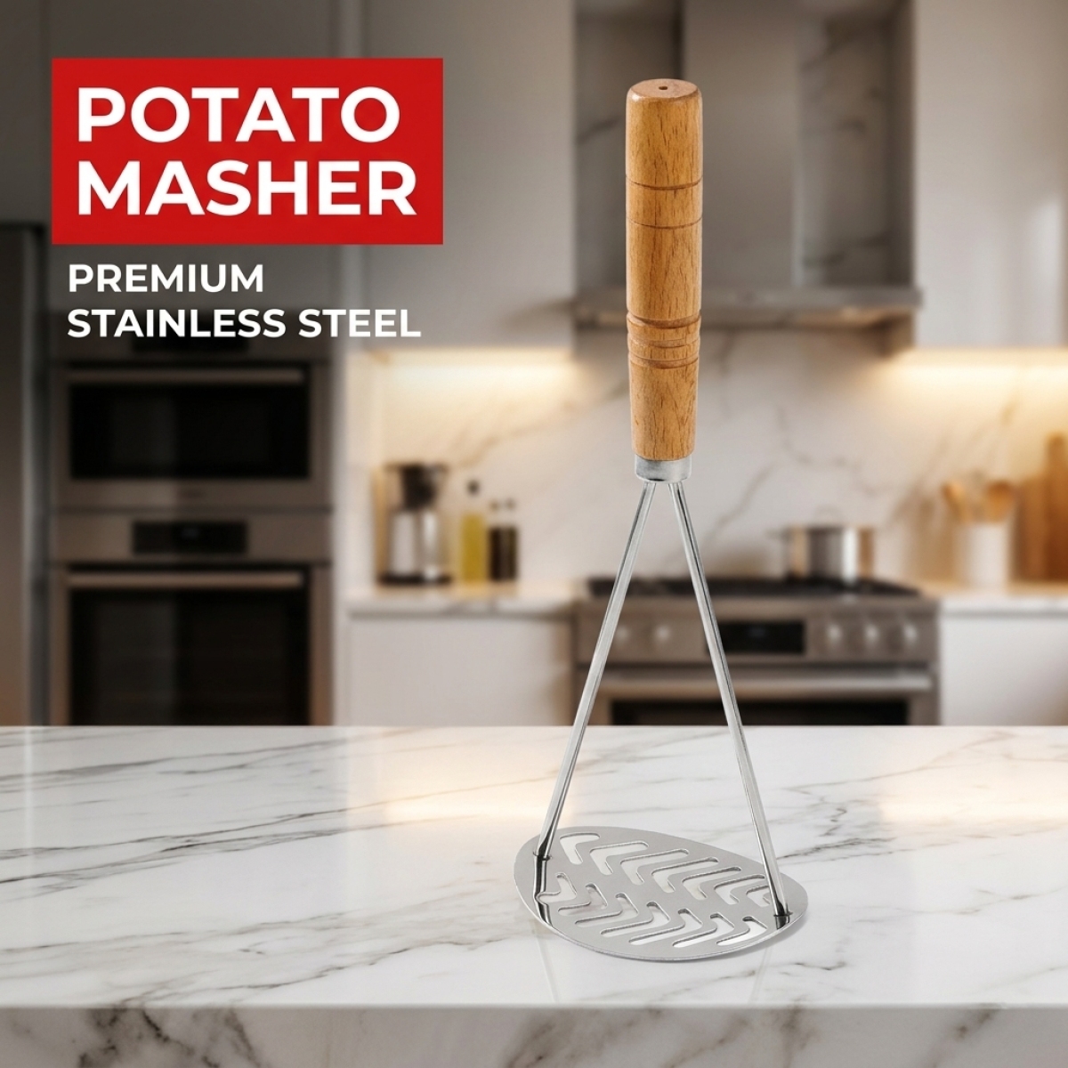Baby Food Masher - Potato Masher, Stainless Steel, Easy to