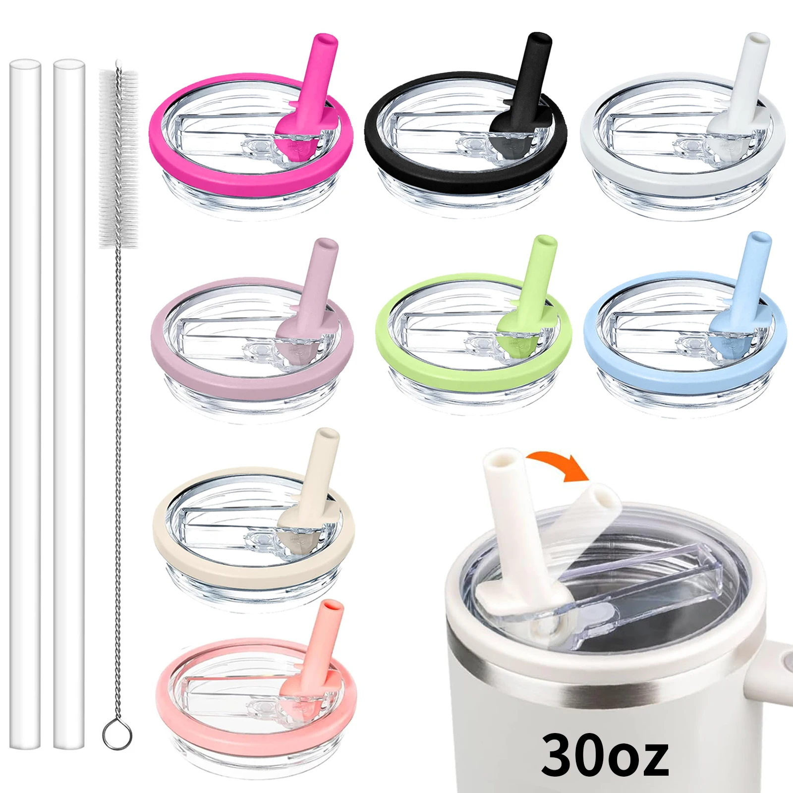 Training Cup Straw - 30oz Tumbler Detachable Flip Straw Lid