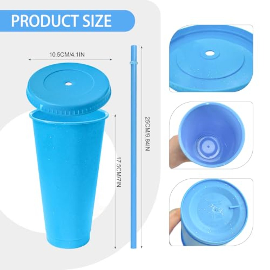 72 Pack Glitter Plastic Cups w - Training Cup Straw 评论和价格