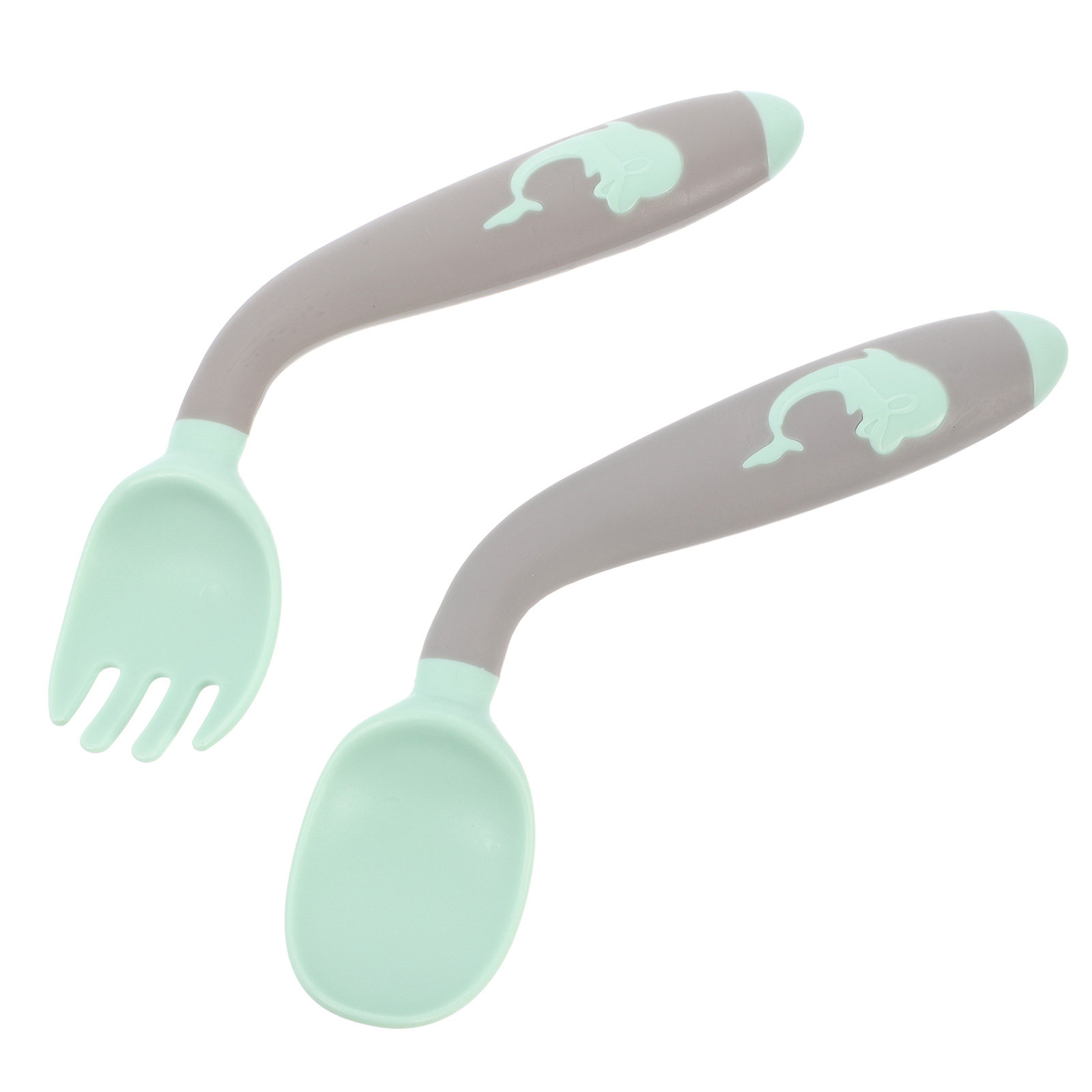 1Set Baby Fork Spoon Set Food  - Baby Food Weaning 评论和价格