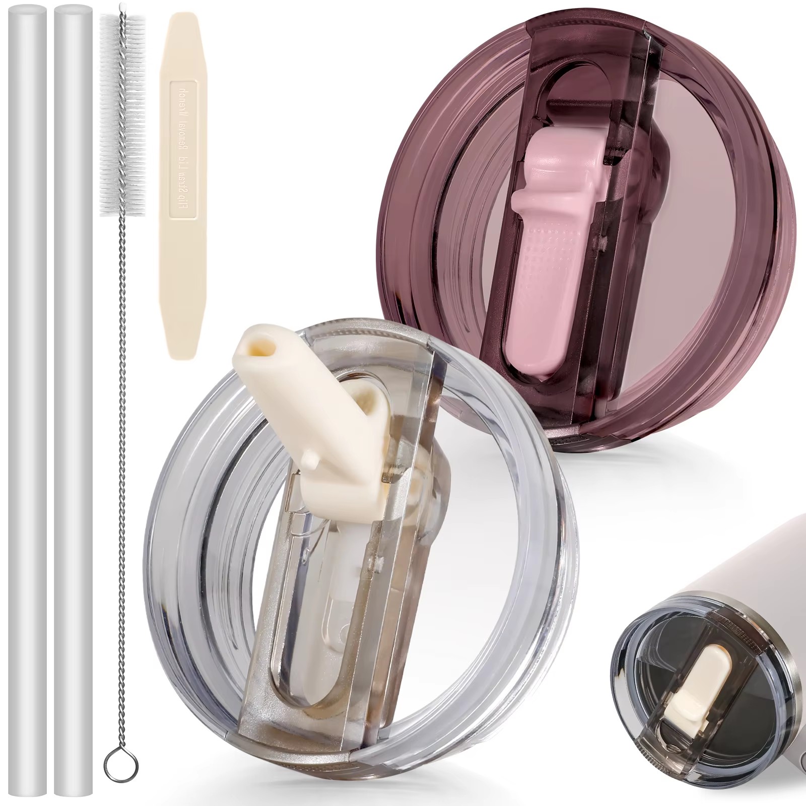 40Oz Tumbler Flip Straw Lid Re - Training Cup Straw 评论和价格