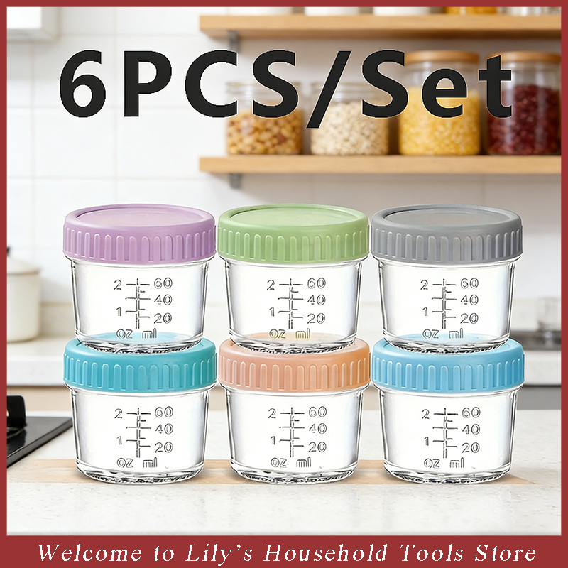 120ml 6Pcs Food Grade Glass Ba - Baby Food Oats 评论和价格