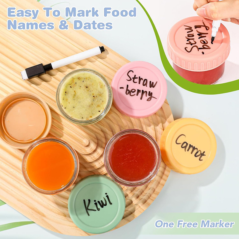 120ml 6Pcs Food Grade Glass Ba - Baby Food Oats 评论和价格