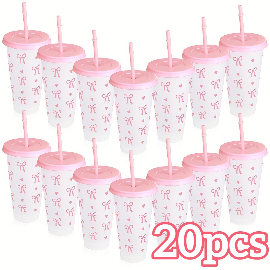 2/20pcs 24oz Reusable Party Cu - Training Cup Straw 评论和价格