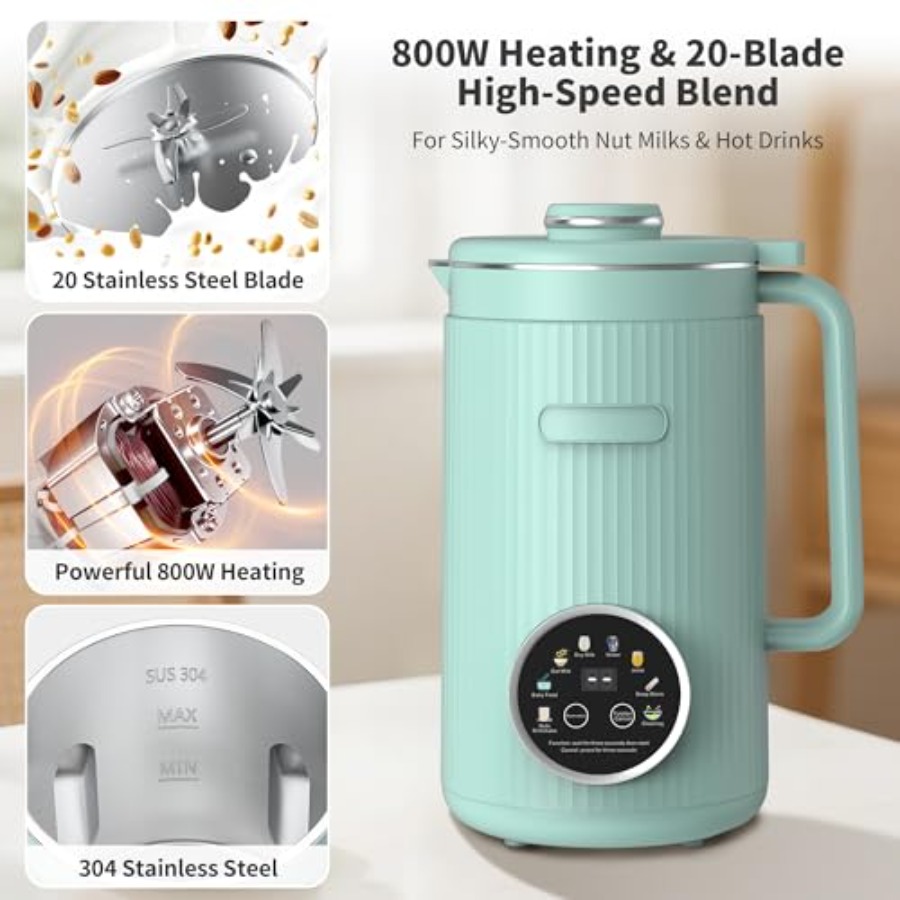 35oz Soy Milk Maker Machine: 8 - Baby Food Oats 评论和价格
