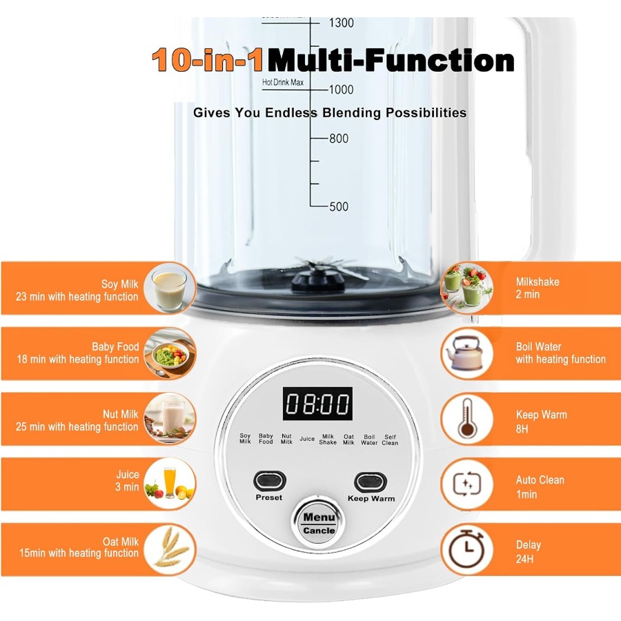 10 in 1 Nut Milk Maker Hot Ble - Baby Food Oats 评论和价格