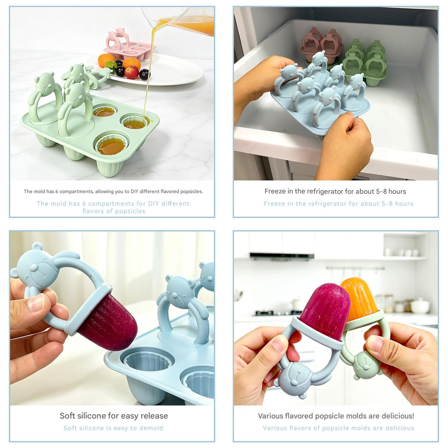 6-compartment silicone bear po - Baby Food Nestle 评论和价格