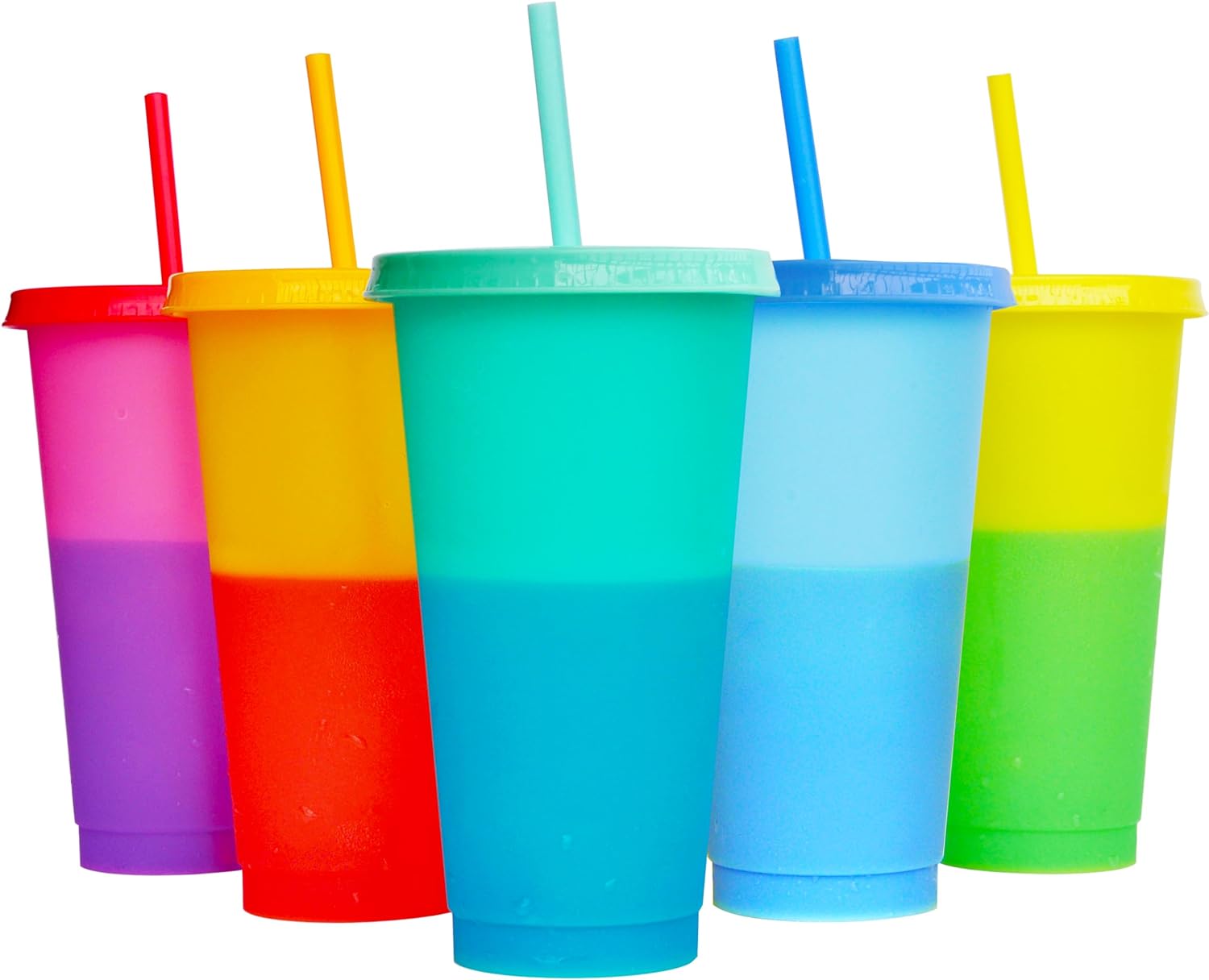 Pack of 3 Plastic Cute Cold Cu - Training Cup Straw 评论和价格