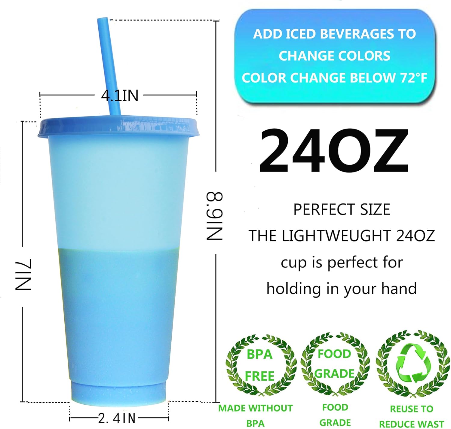 Pack of 3 Plastic Cute Cold Cu - Training Cup Straw 评论和价格
