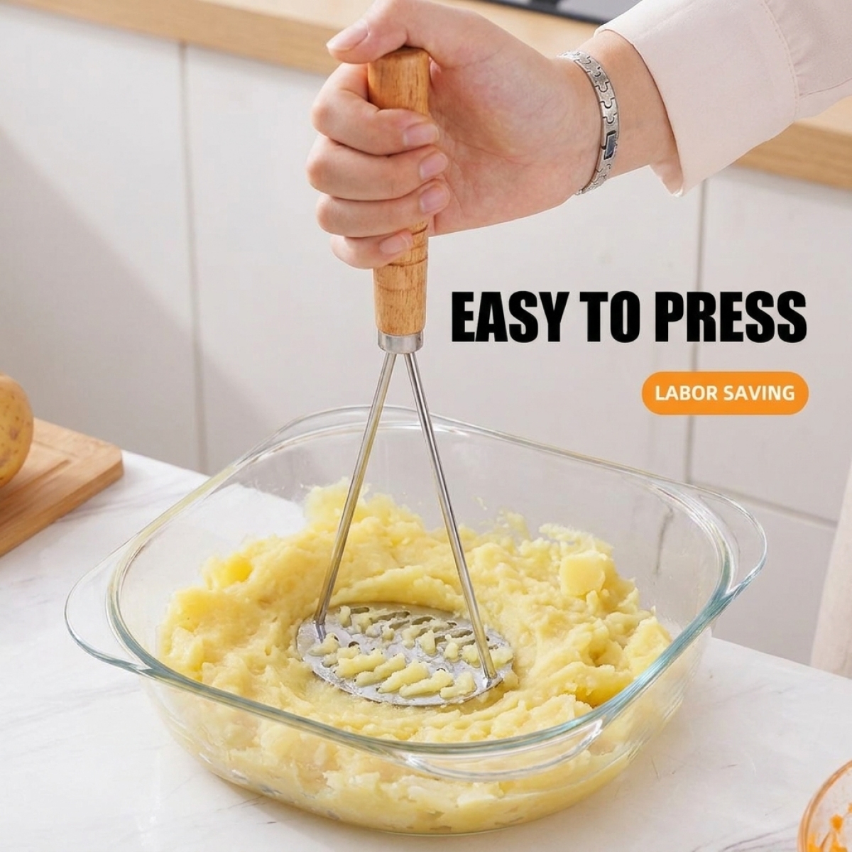 Potato Masher, Stainless Steel - Baby Food Masher 评论和价格
