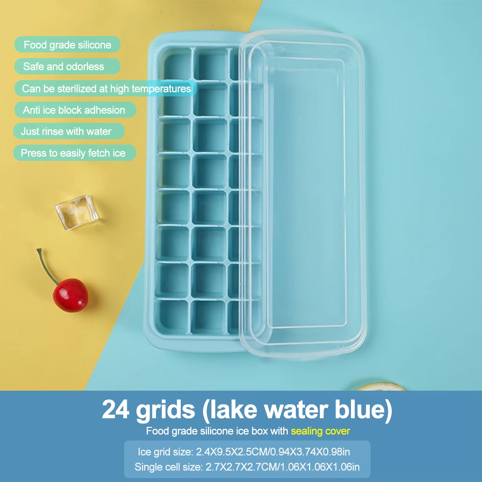 Silicone Ice Cubes Tray with L - Baby Food For 2 Year Old 评论和价格