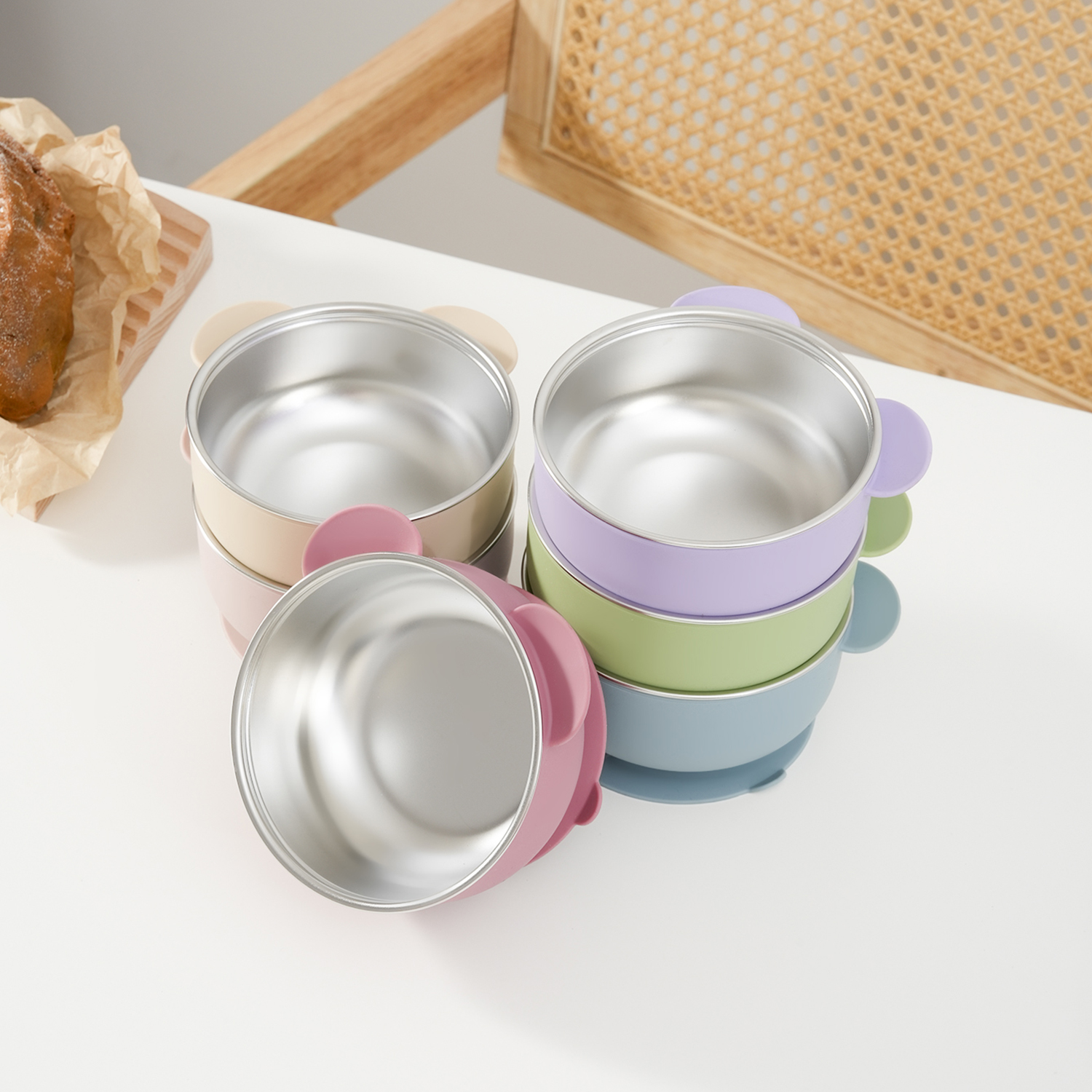 1PC Removable Silicone Stainle - Baby Food Weaning 评论和价格