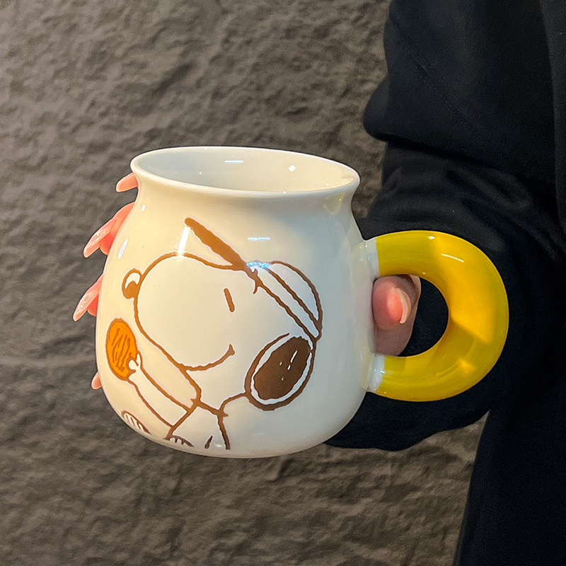 2026 New Kawaii Snoopy Ceramic - Training Cup Straw 评论和价格