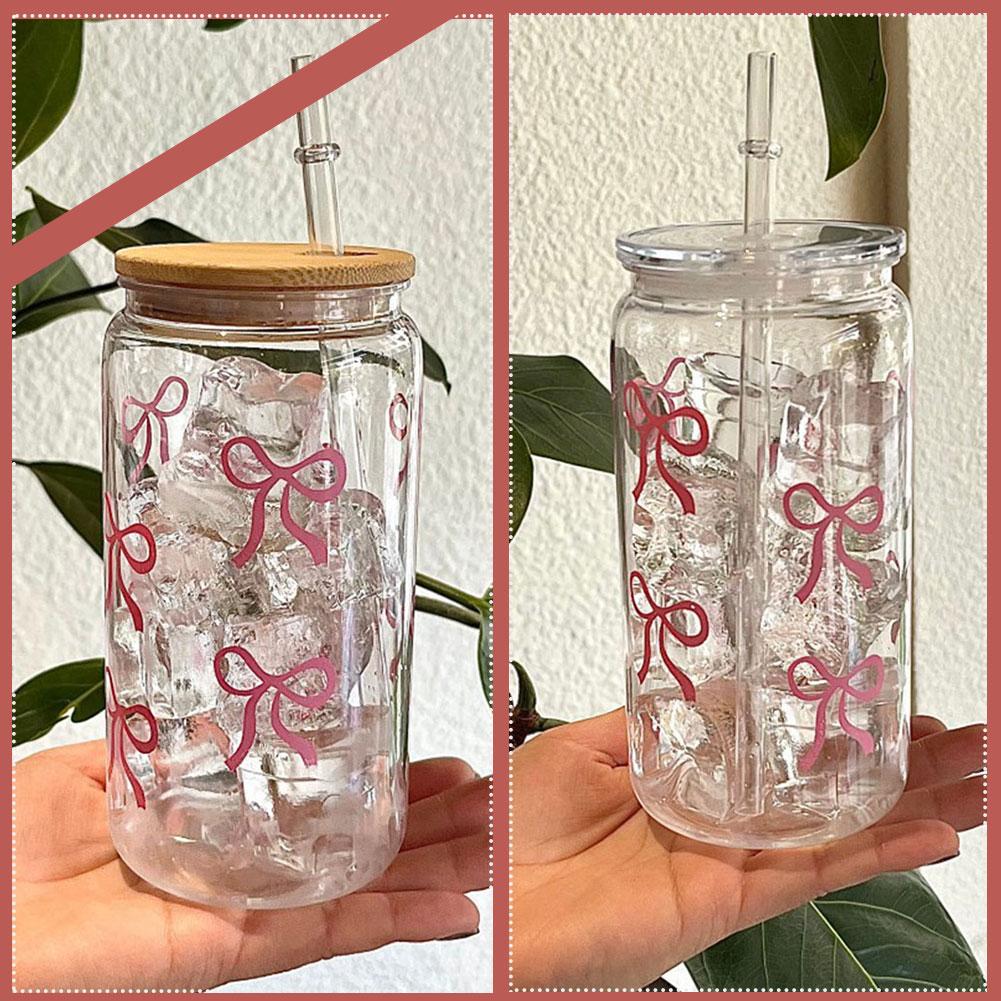 1Pcs Creative Pink Bow Plastic - Training Cup Straw 评论和价格