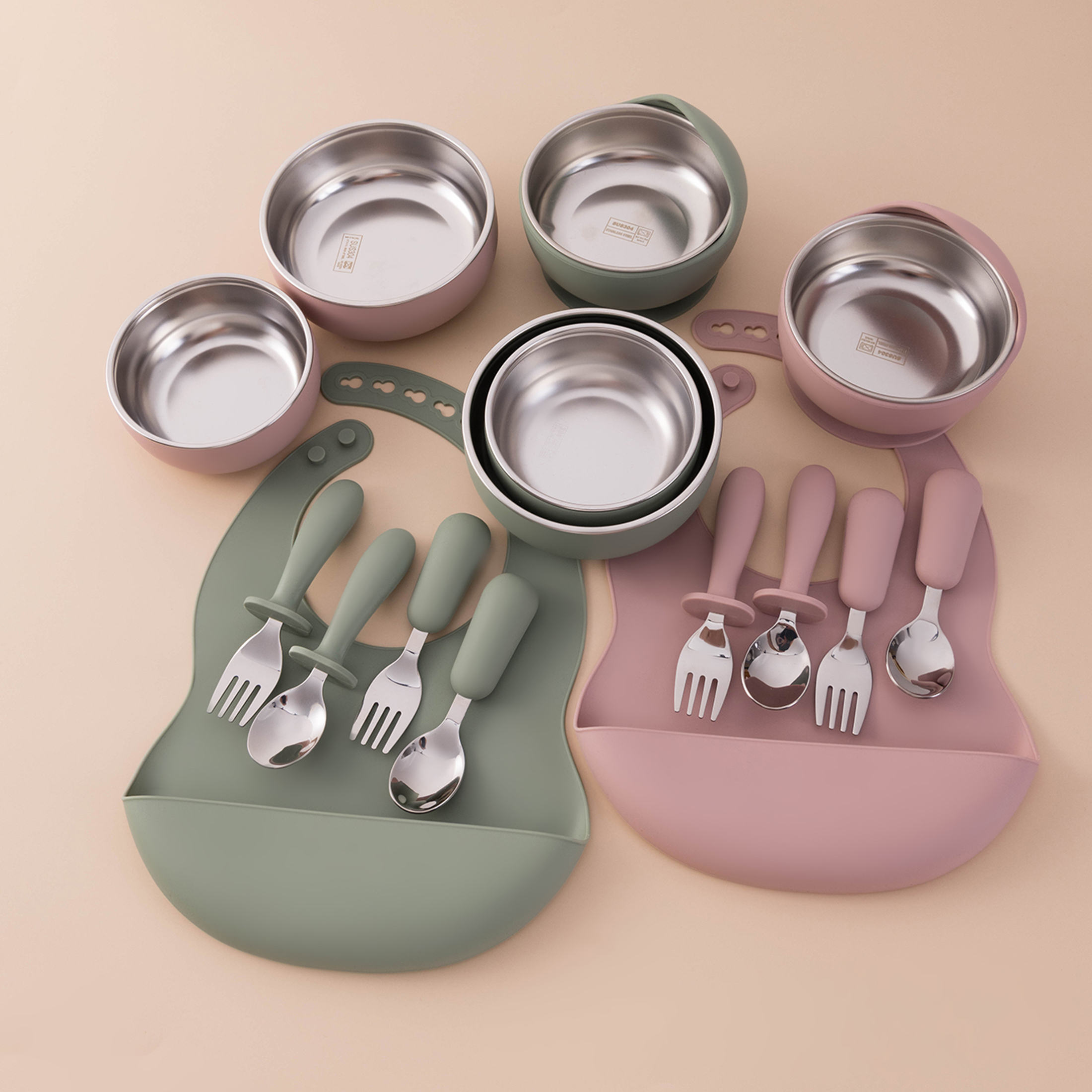 8PCS Baby Feeding Set Stainles - Baby Food Weaning 评论和价格