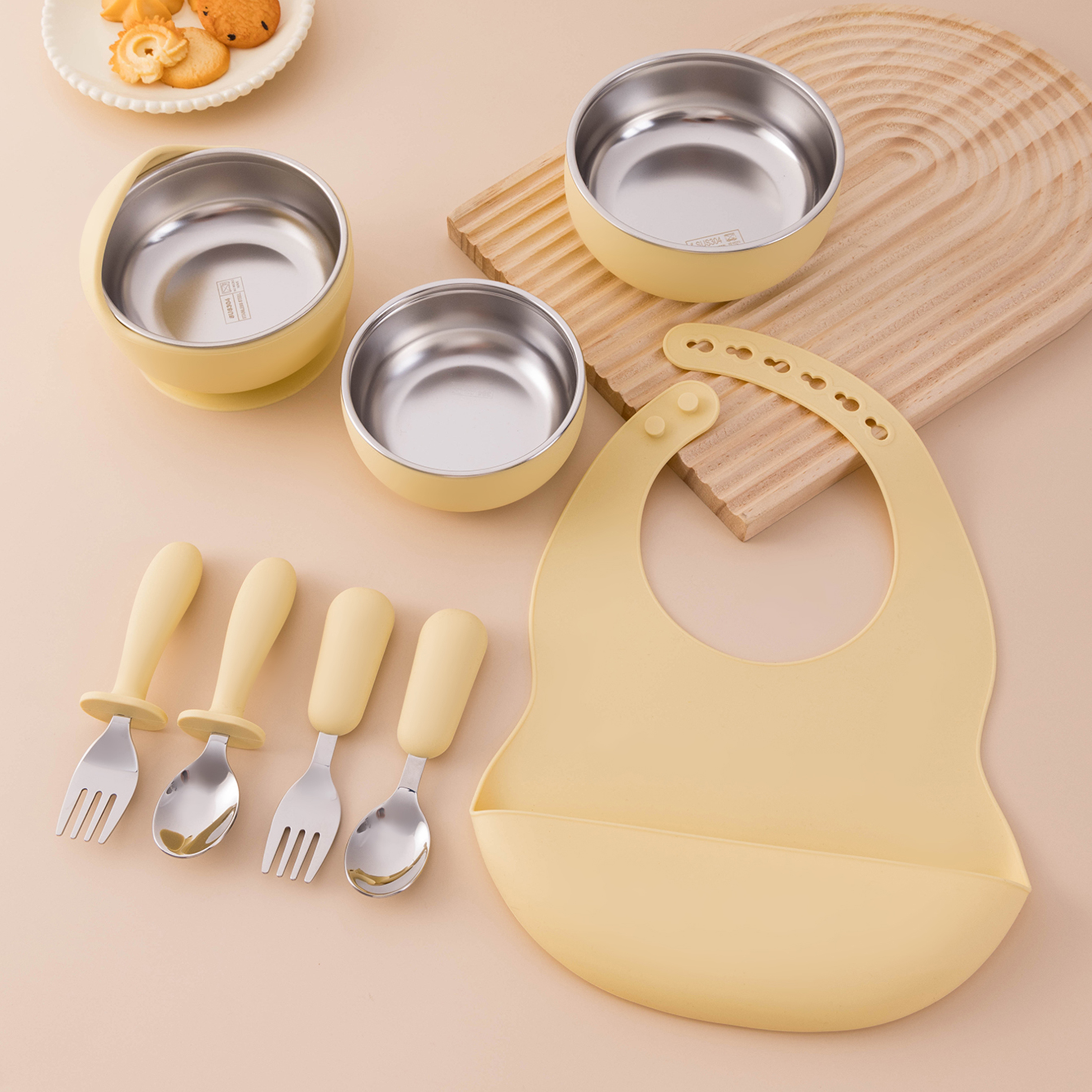 8PCS Baby Feeding Set Stainles - Baby Food Weaning 评论和价格